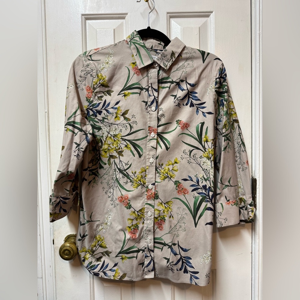 Chico's Button Down Floral Shirt